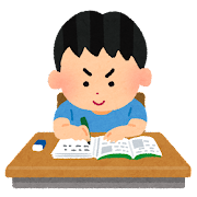 勉強する男の子